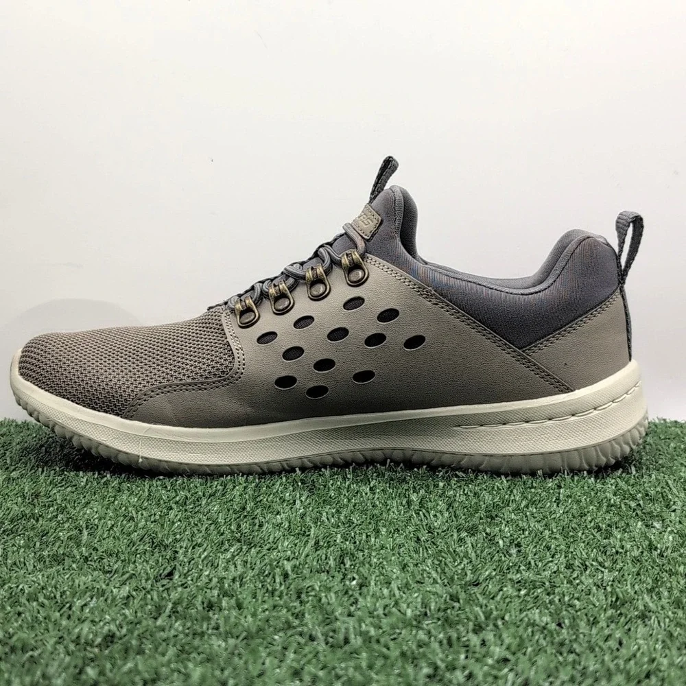 Skechers Volero ARZA Shoes Mens Size 9 Taupe Khaki Athletic Daily Sneaker 210050